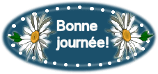 Gif animé bonne journée fleurs blanches